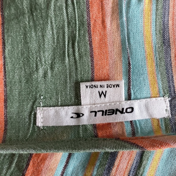 O'NEILL Rosie Long Sleeve Woven Striped Top M - Picture 4 of 9